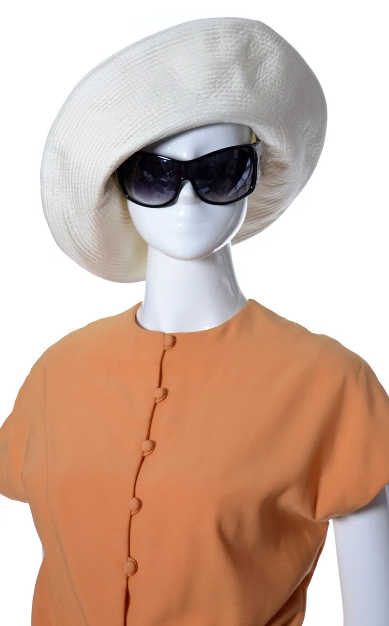 1960s Vintage White Floppy Hat from Emme Lord & Taylor