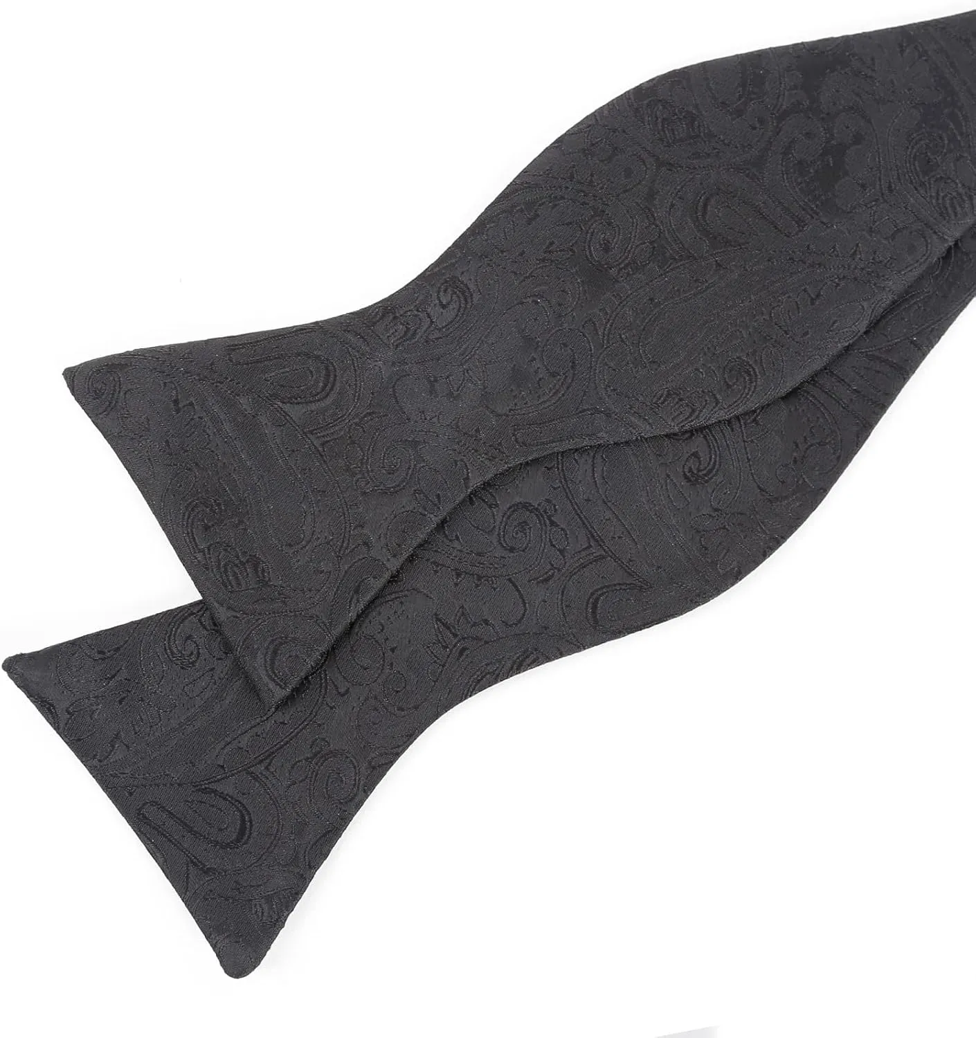 Alizeal Mens Paisley Jacquard Self-Tie Bow Tie Pocket Square Set