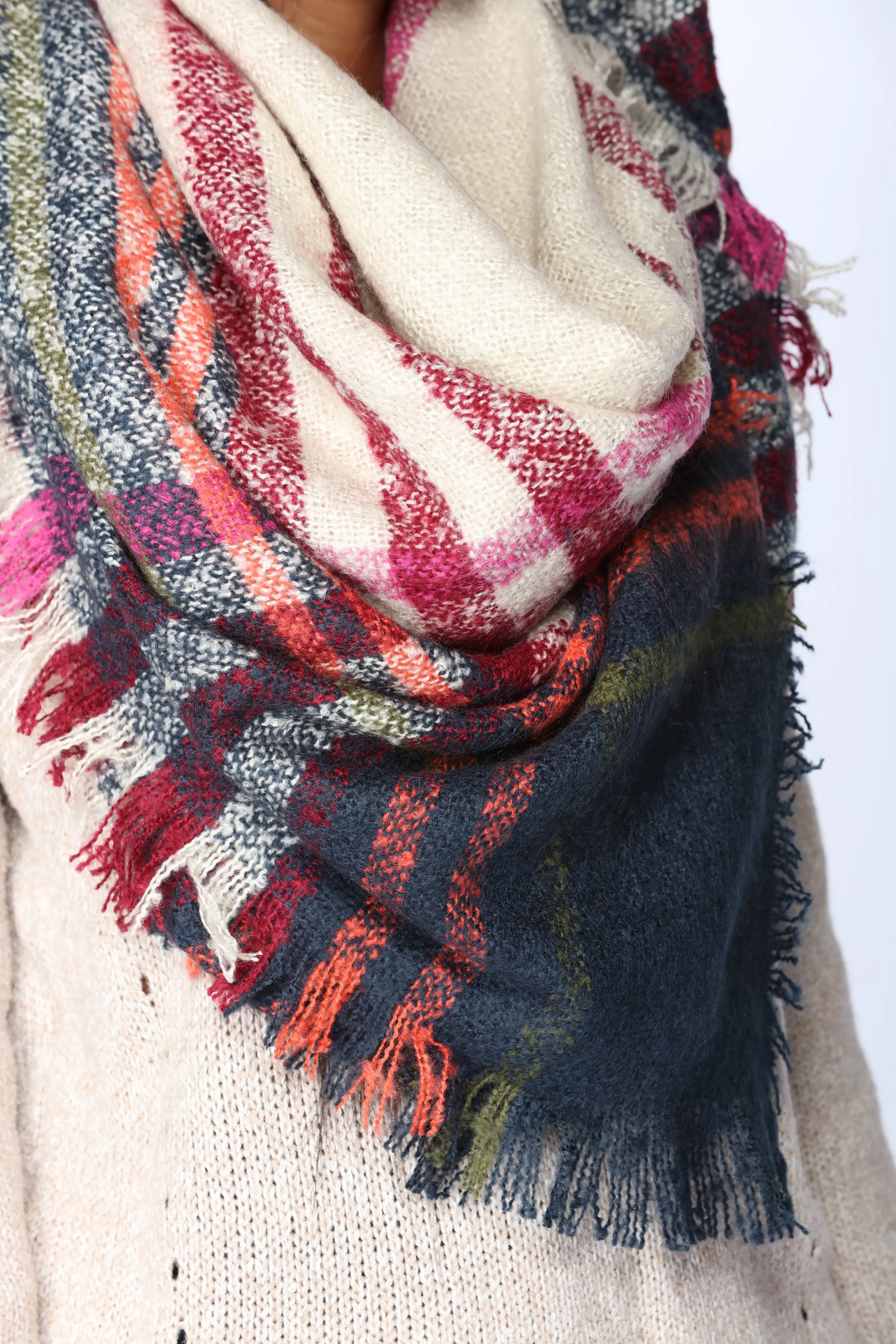 All Covered Up Long Scarf - Navy