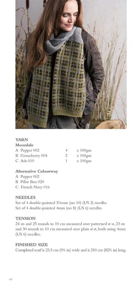 Bassett Scarf in Rowan Moordale - Digital Version