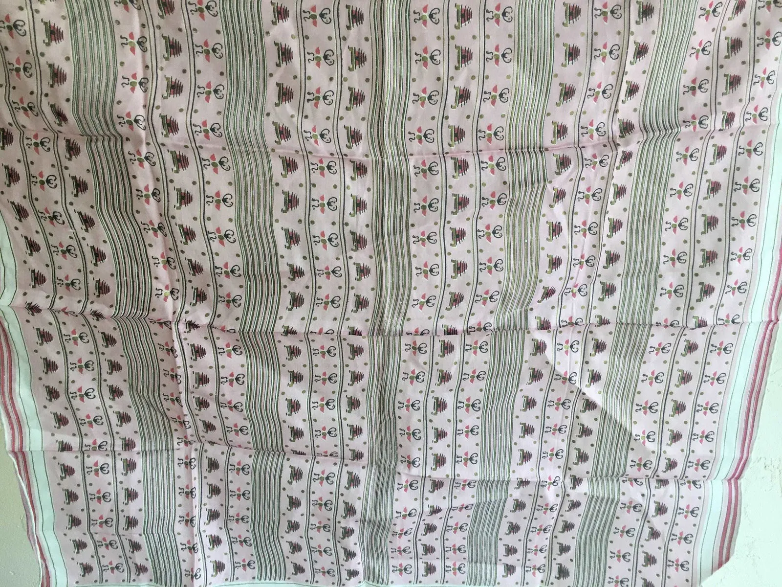 Beehive Themed Pink Silk Scarf - A Vintage Tribute to the Industrious Bee