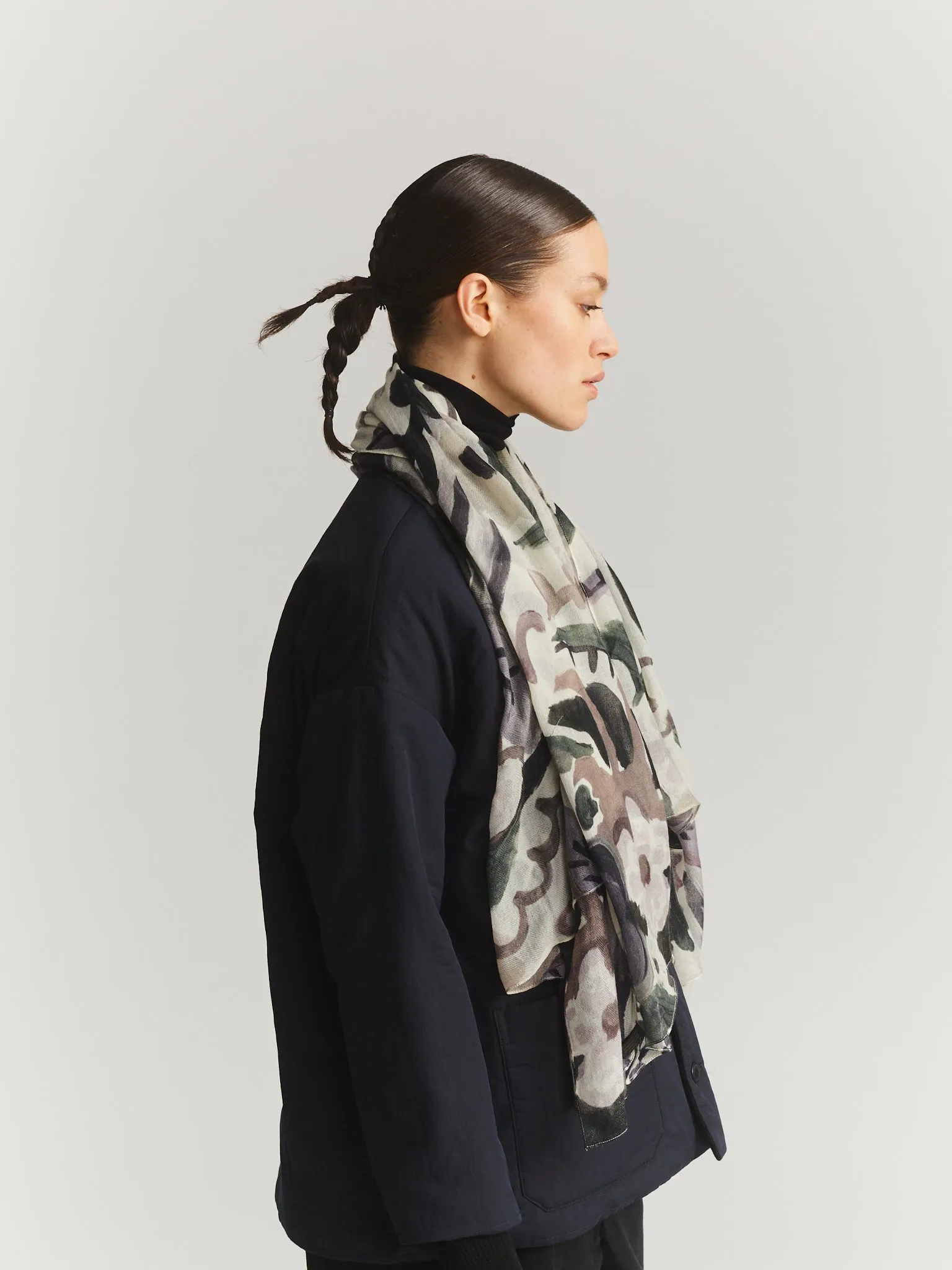 CASH SQUARE SCARF - CASHBLOTCH - GREY