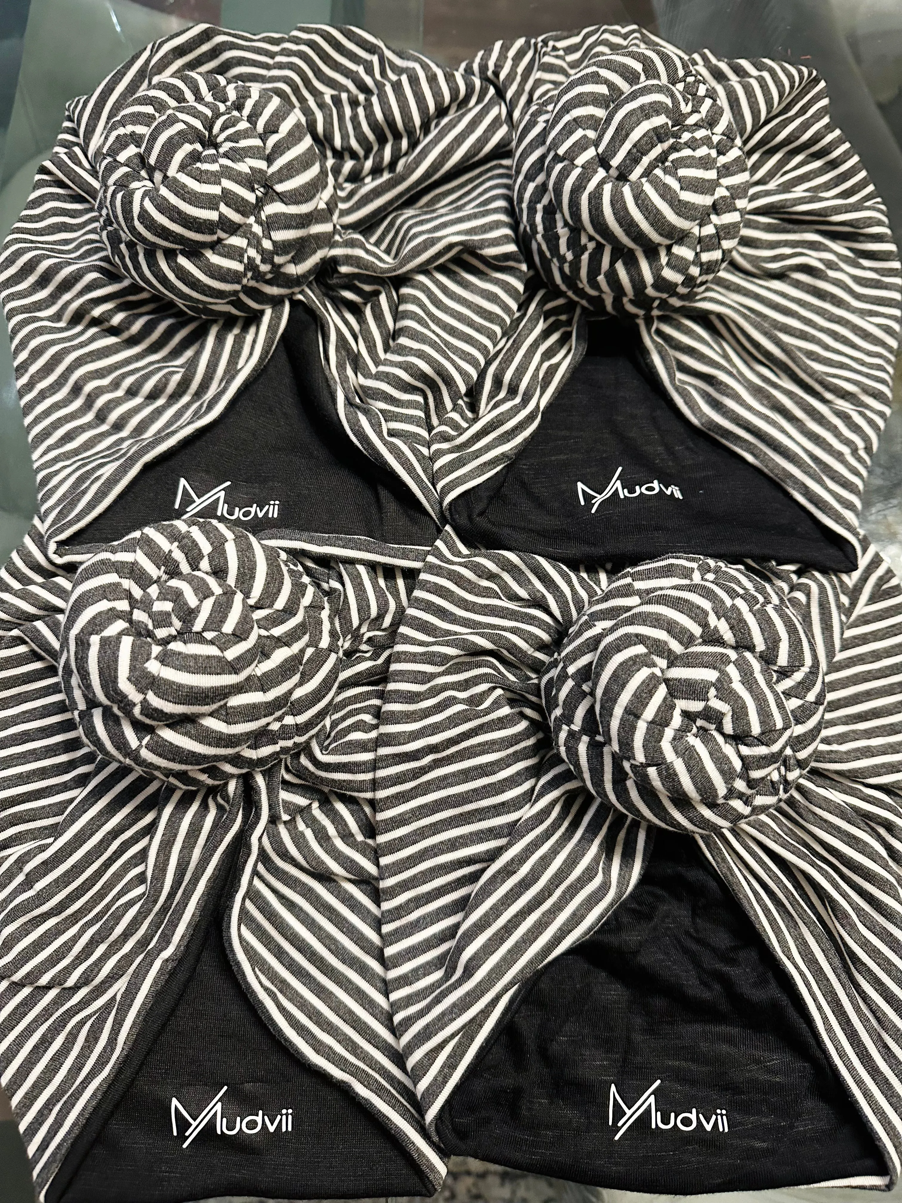 Coco Stripe Pre-Tied Turban