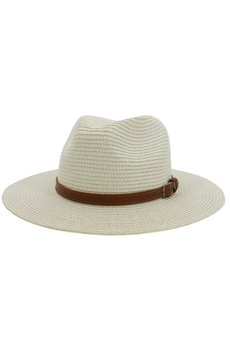DANDY STITCHED BELT SUMMER PANAMA HAT