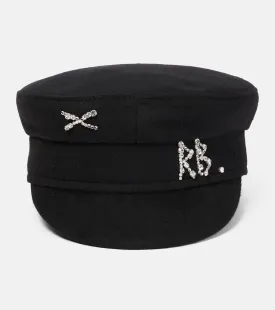 Decorated wool cap for baker boy Ruslan Baginskiy, black