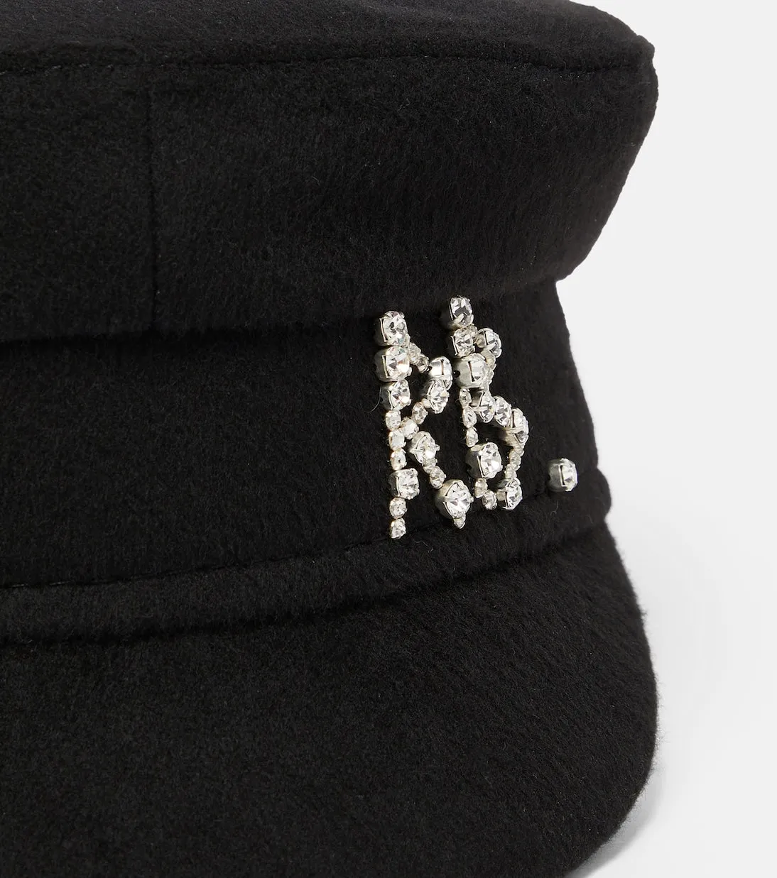 Decorated wool cap for baker boy Ruslan Baginskiy, black