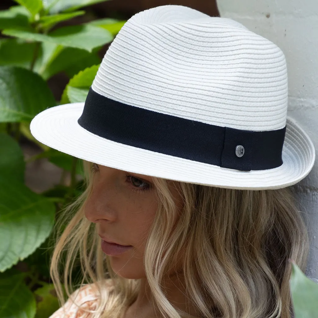 Evoke Harley Unisex Trilby - Ivory