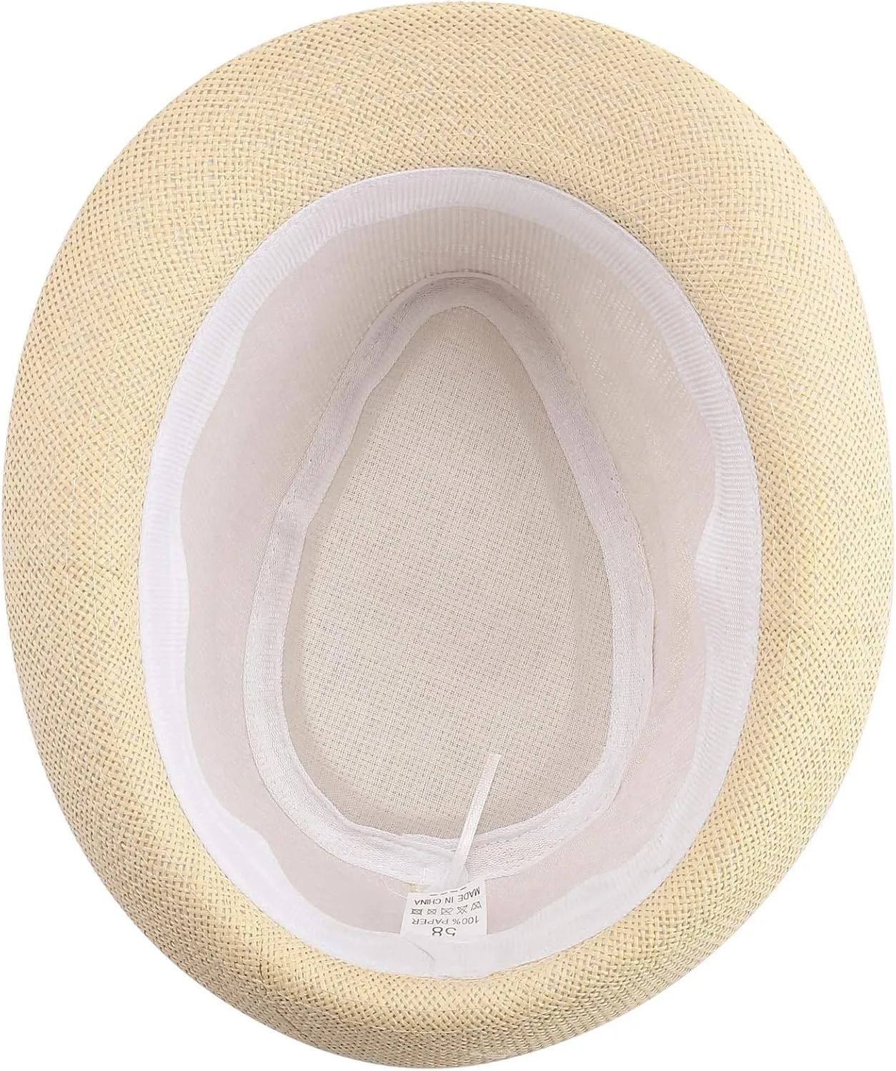 FALETO Straw Fedora Hat Classic Panama Trilby Hats Short Brim Sun Hat for Men Women