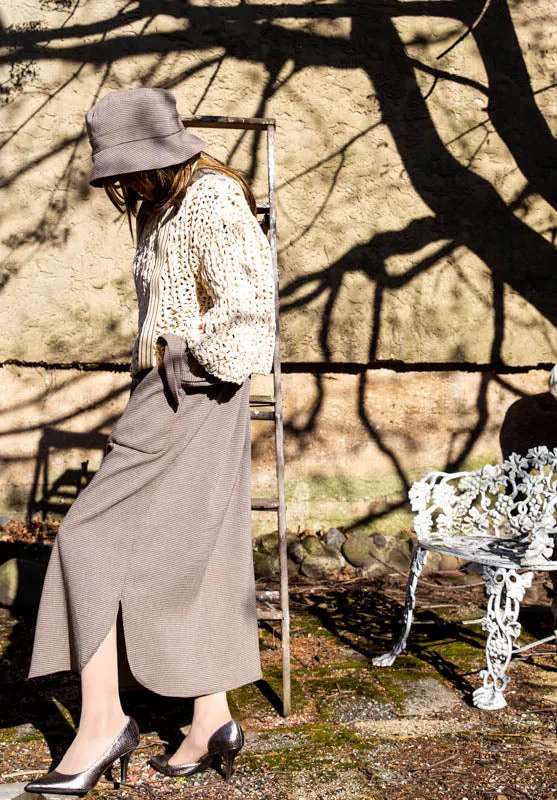 Hound-tooth Print Bucket Hat