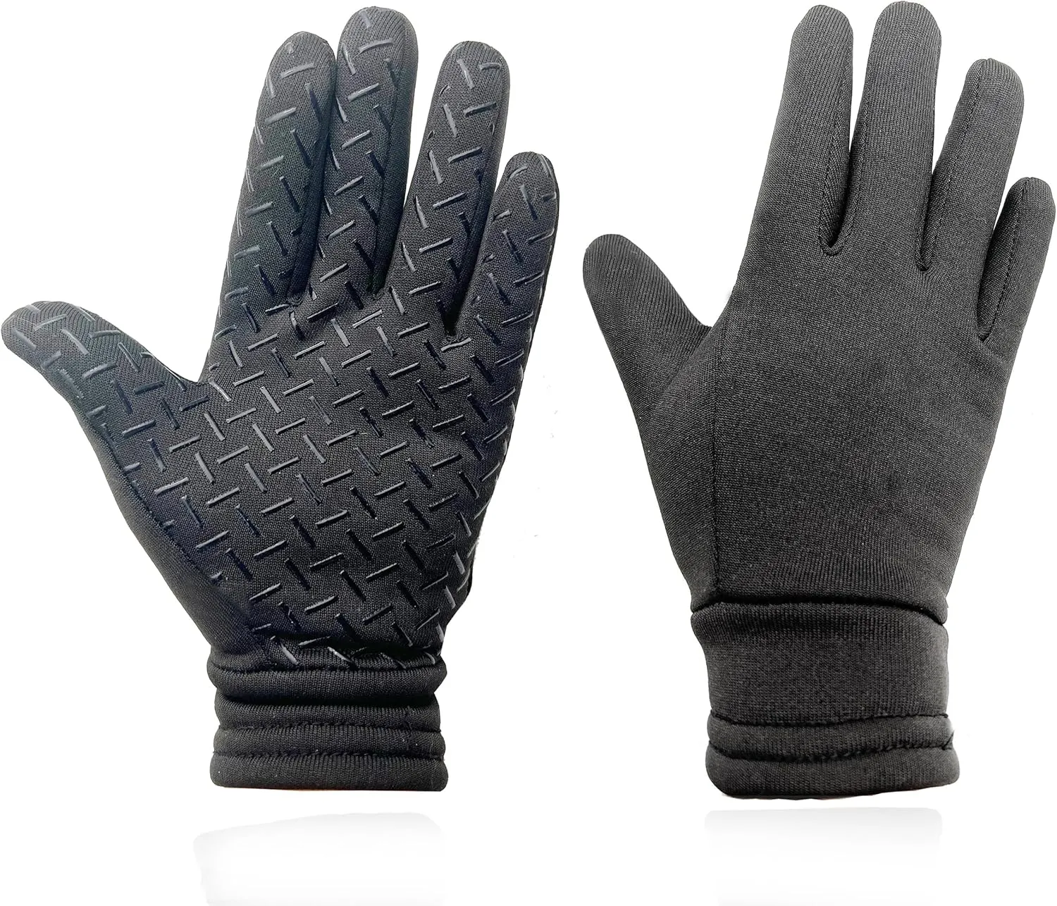 Kids Horse Riding Gloves - Fleece-Lined Winter Equestrian Gloves for Childrens Boys & Girls,Anti-Slip Sports Mittens for Horseback Biking Cycling Black