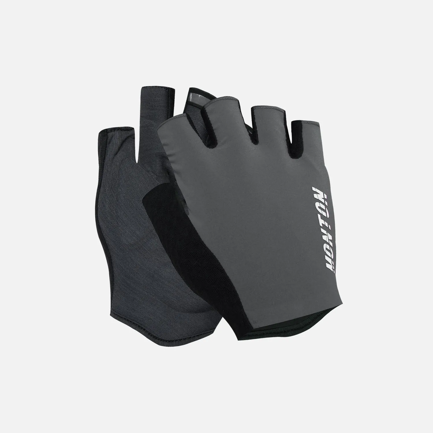 Monton Half Finger Cycling Gloves Shadow Black
