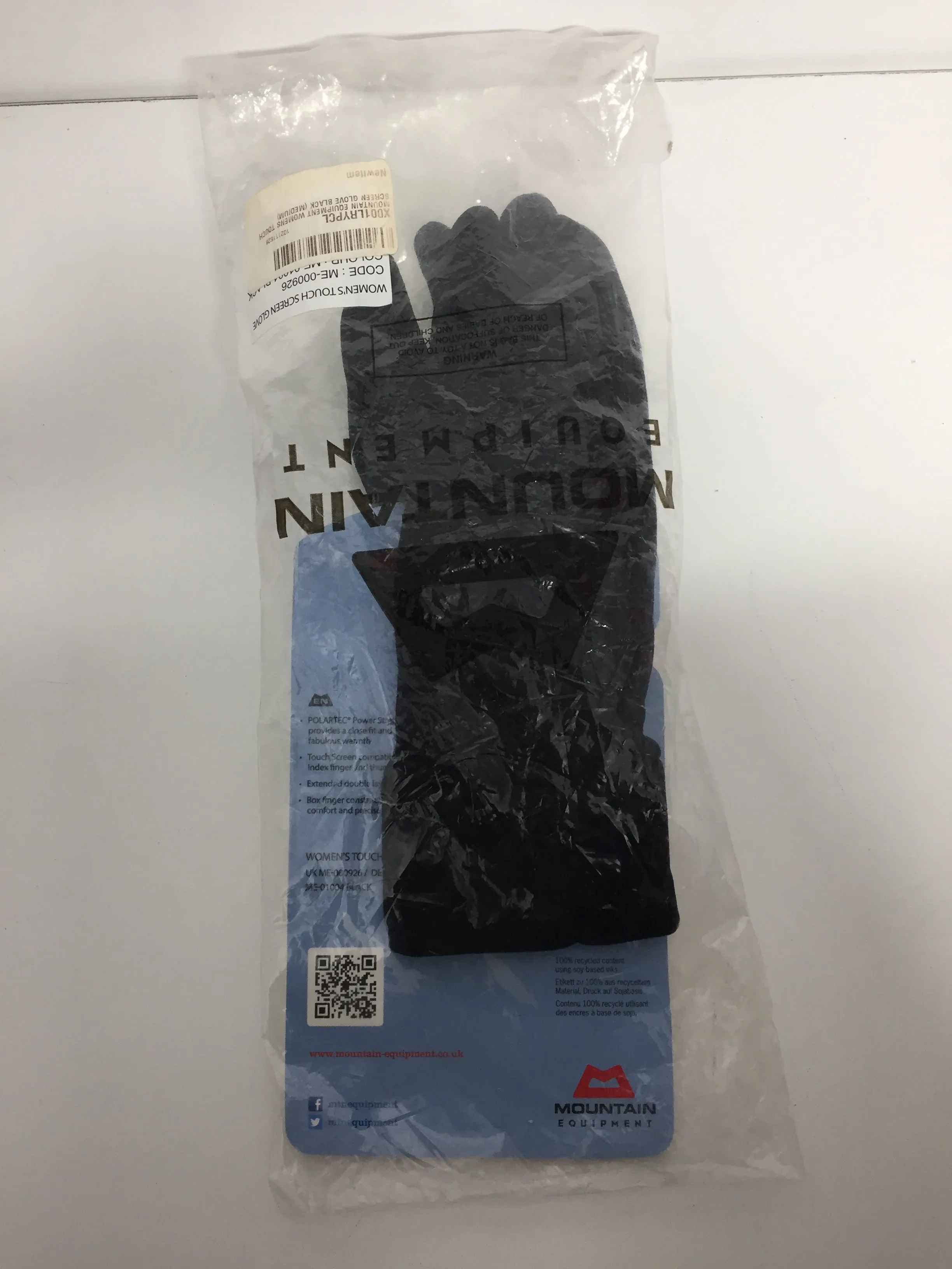 Mountain Equipment Womens Touch Screen Glove Black (Medium)