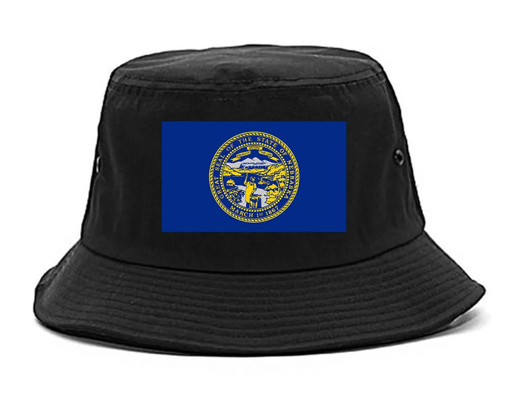 Nebraska State Flag NE Chesst Mens Bucket Hat
