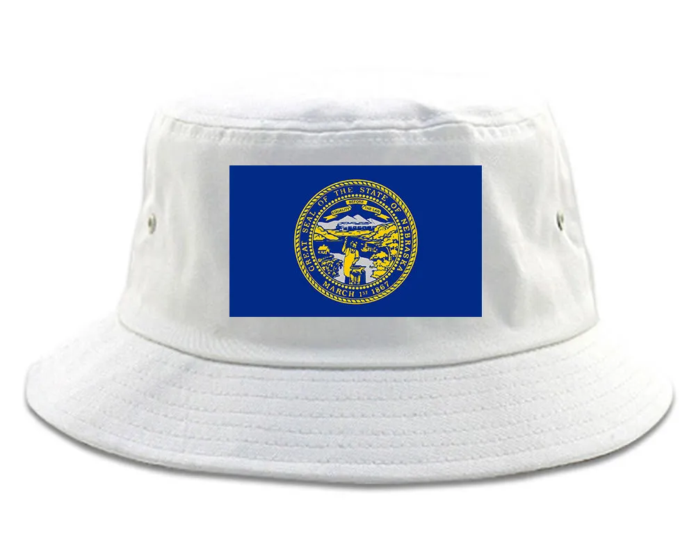 Nebraska State Flag NE Chesst Mens Bucket Hat