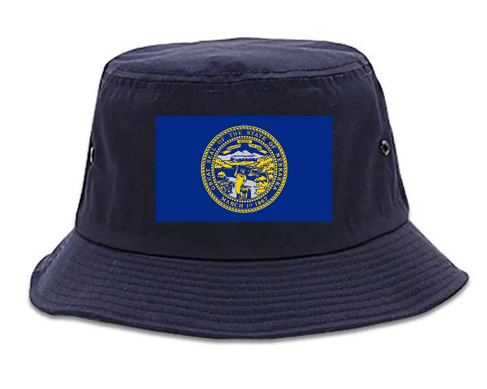 Nebraska State Flag NE Chesst Mens Bucket Hat