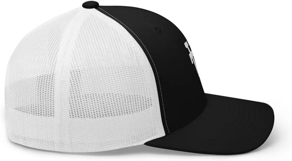 NG Upside Down LA Embroidered Curved Bill Trucker Hat Mid Crown Adjustable Los Angeles Cap