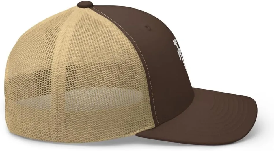 NG Upside Down LA Embroidered Curved Bill Trucker Hat Mid Crown Adjustable Los Angeles Cap