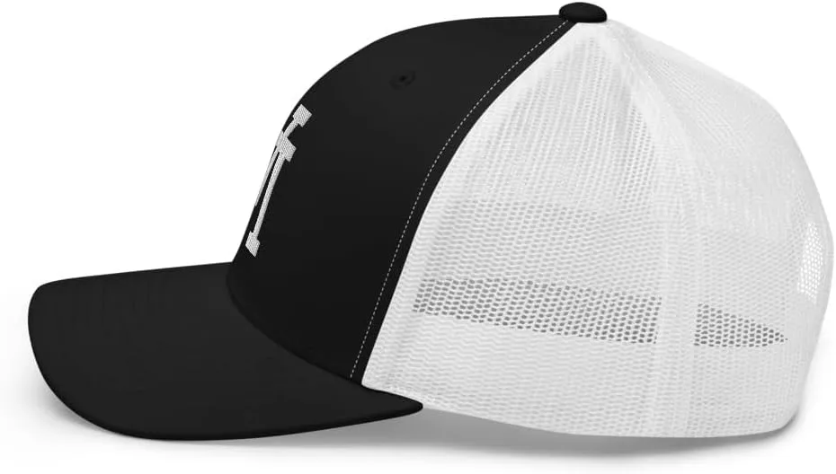 NG Upside Down LA Embroidered Curved Bill Trucker Hat Mid Crown Adjustable Los Angeles Cap