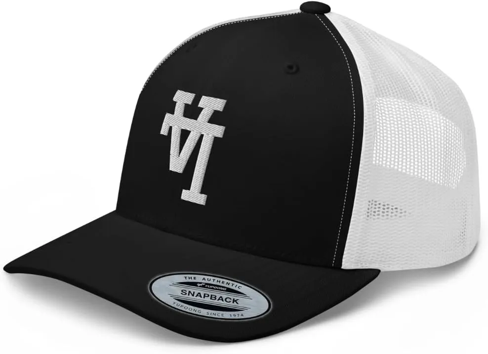 NG Upside Down LA Embroidered Curved Bill Trucker Hat Mid Crown Adjustable Los Angeles Cap