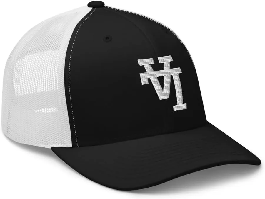 NG Upside Down LA Embroidered Curved Bill Trucker Hat Mid Crown Adjustable Los Angeles Cap
