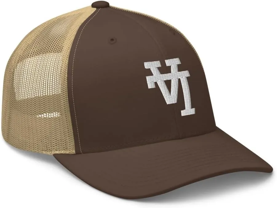 NG Upside Down LA Embroidered Curved Bill Trucker Hat Mid Crown Adjustable Los Angeles Cap