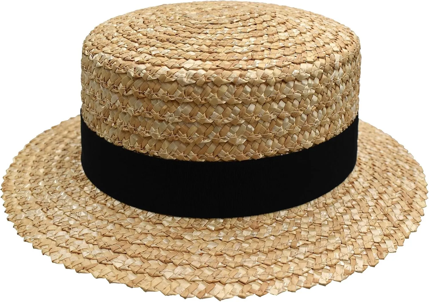 Nicky Bigs Novelties Adult Straw Panama Boater Skimmer Hat Gatsby Roaring Barbershop Quartet Amish Hats Costume Accessory