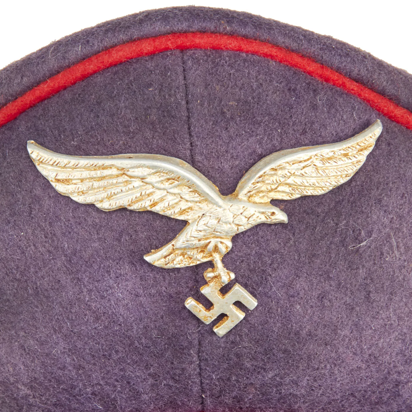 Original German WWII Luftwaffe Flak Artillery EM/NCO Private Purchase Visor Cap by Rehfus Velour