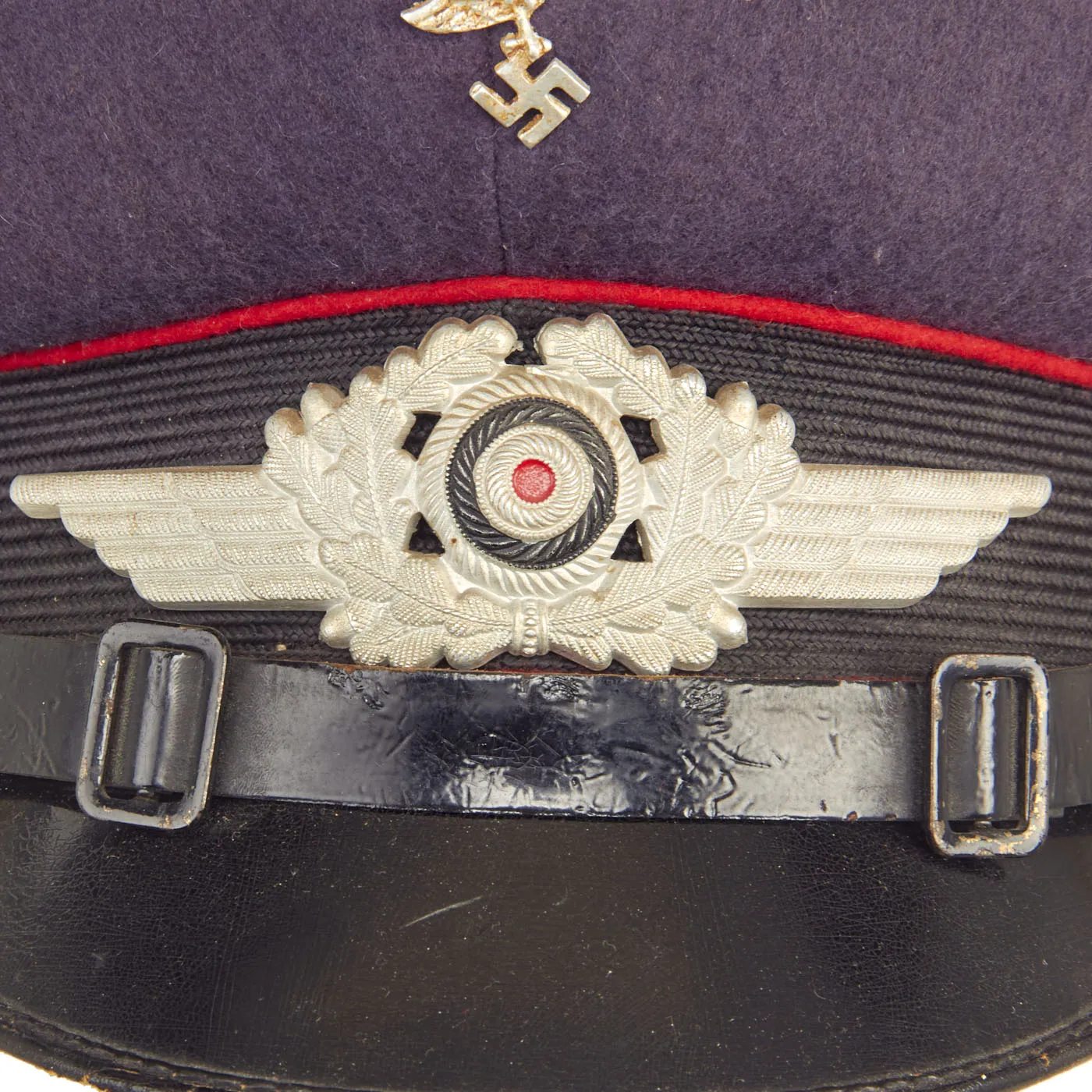 Original German WWII Luftwaffe Flak Artillery EM/NCO Private Purchase Visor Cap by Rehfus Velour