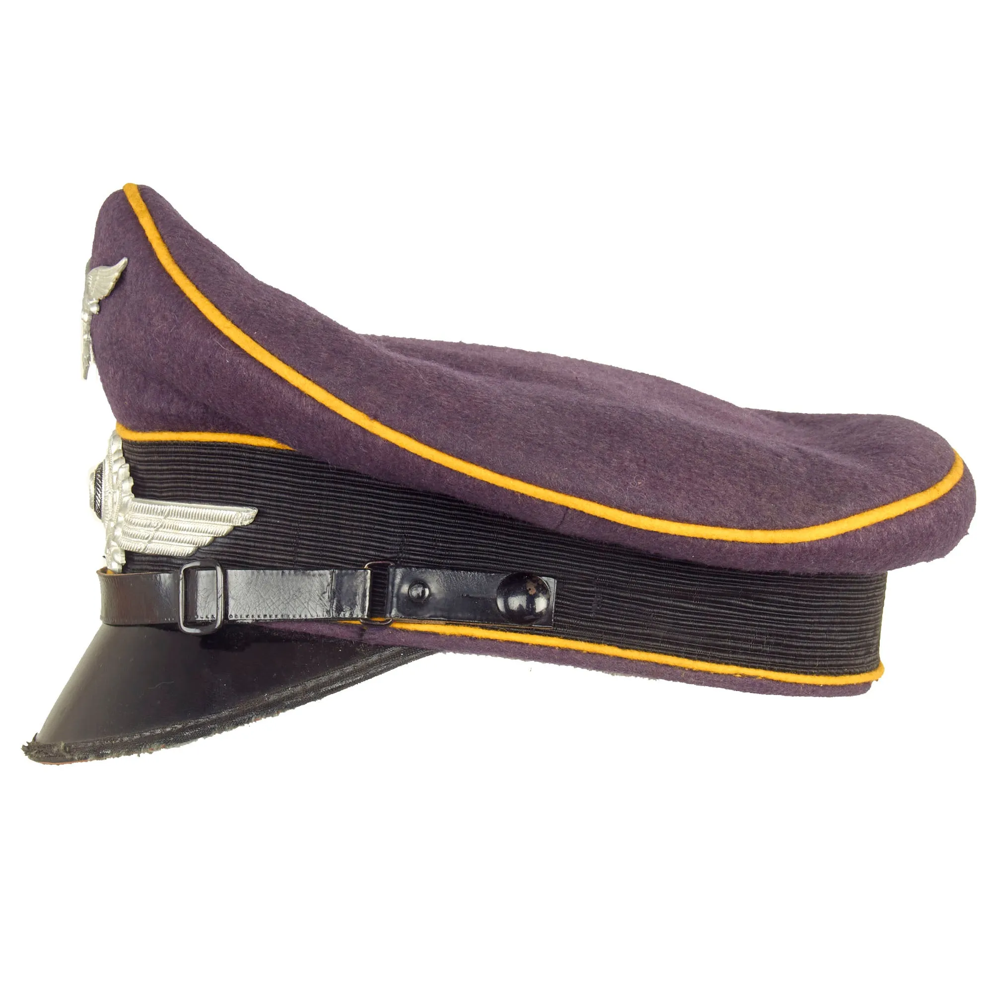 Original German WWII Luftwaffe Flight Branch EM/NCO Schirmmütze Visor Crush Cap by Otto Schlientz