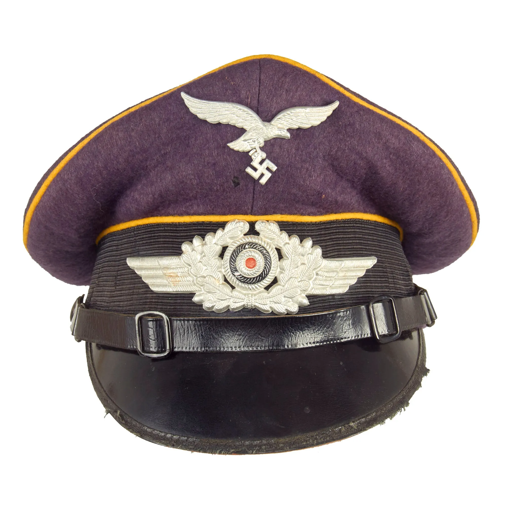 Original German WWII Luftwaffe Flight Branch EM/NCO Schirmmütze Visor Crush Cap by Otto Schlientz