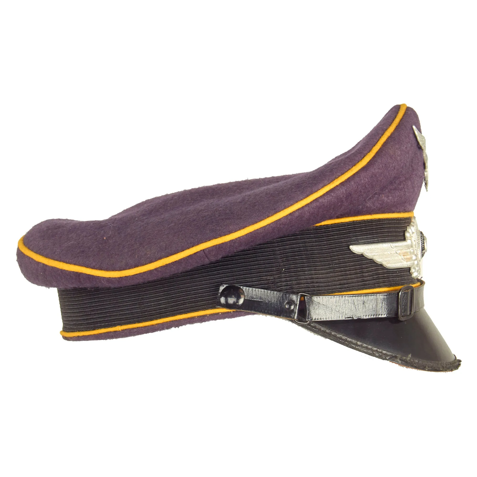 Original German WWII Luftwaffe Flight Branch EM/NCO Schirmmütze Visor Crush Cap by Otto Schlientz