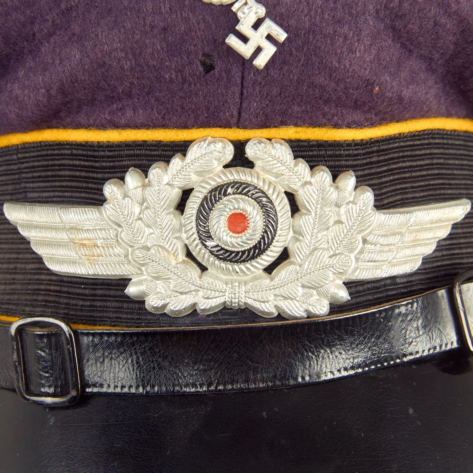Original German WWII Luftwaffe Flight Branch EM/NCO Schirmmütze Visor Crush Cap by Otto Schlientz