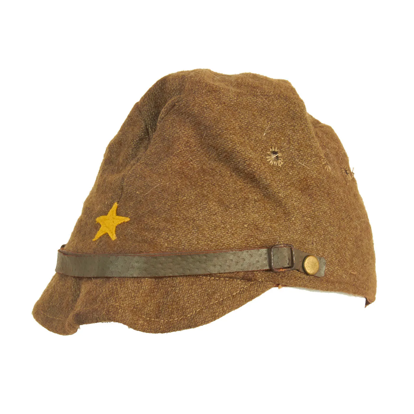 Original Japanese WWII Imperial Japanese Army Enlisted Men's Wool Forage Cap with Kanji Ink Stamps