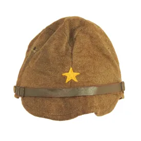Original Japanese WWII Imperial Japanese Army Enlisted Men's Wool Forage Cap with Kanji Ink Stamps