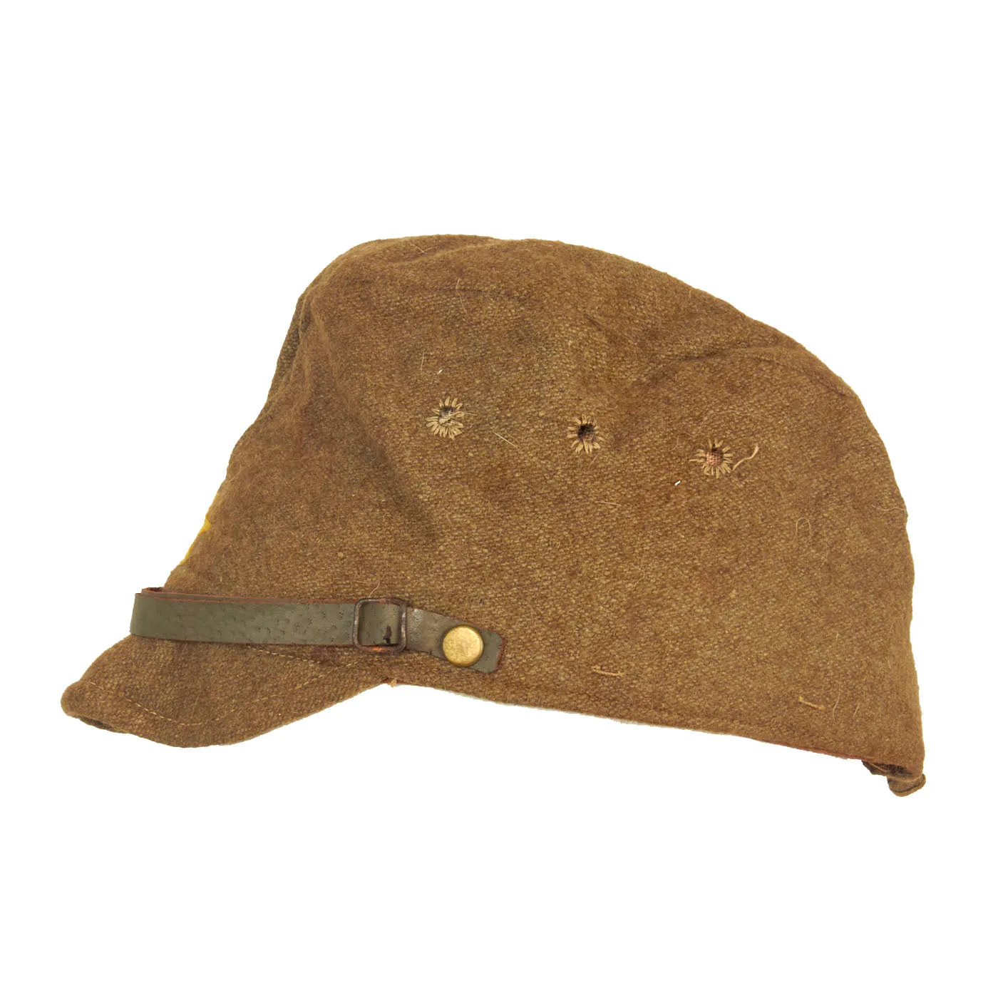 Original Japanese WWII Imperial Japanese Army Enlisted Men's Wool Forage Cap with Kanji Ink Stamps