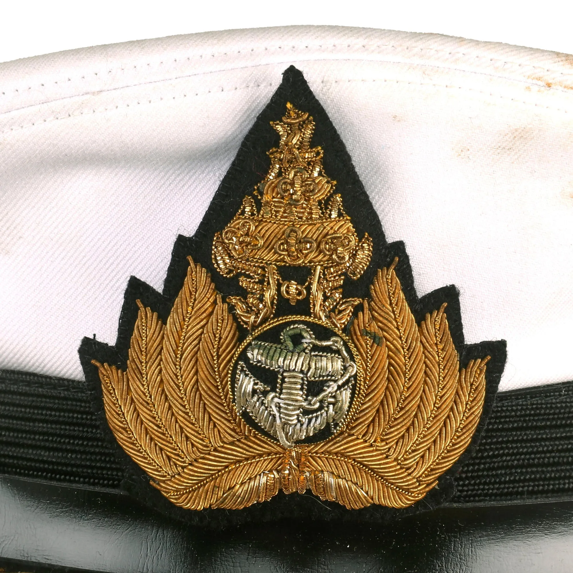 Original Thailand Royal Thai Navy Cold War Era Admiral’s Peaked Visor Cap