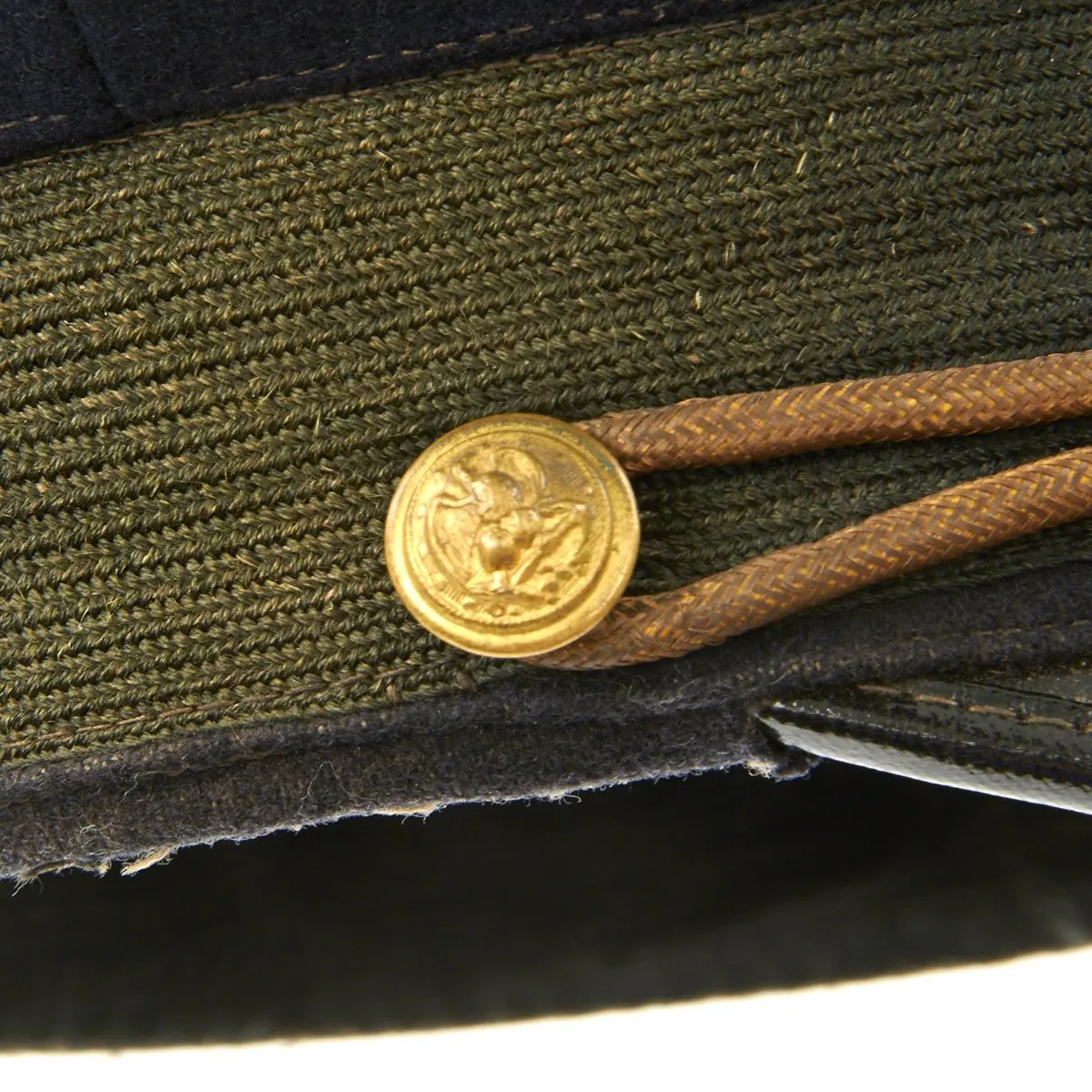 Original U.S. WWI Navy Junior Officer Blue Peaked Visor Cap by Fred M. Batchelder Co. - Size 7 1/8