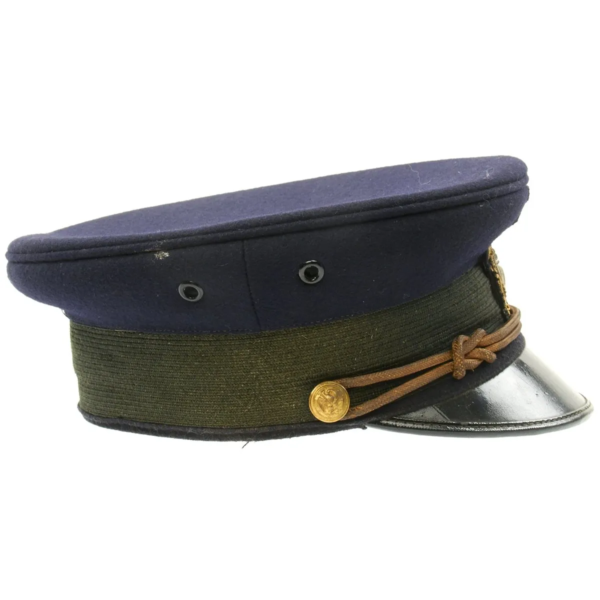 Original U.S. WWI Navy Junior Officer Blue Peaked Visor Cap by Fred M. Batchelder Co. - Size 7 1/8