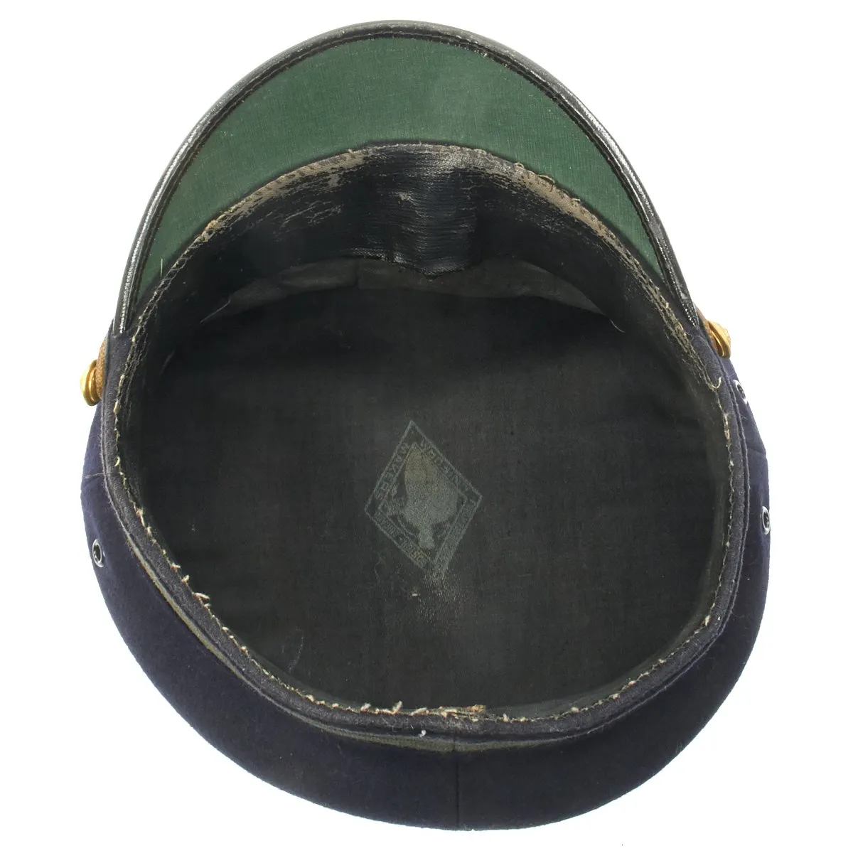 Original U.S. WWI Navy Junior Officer Blue Peaked Visor Cap by Fred M. Batchelder Co. - Size 7 1/8