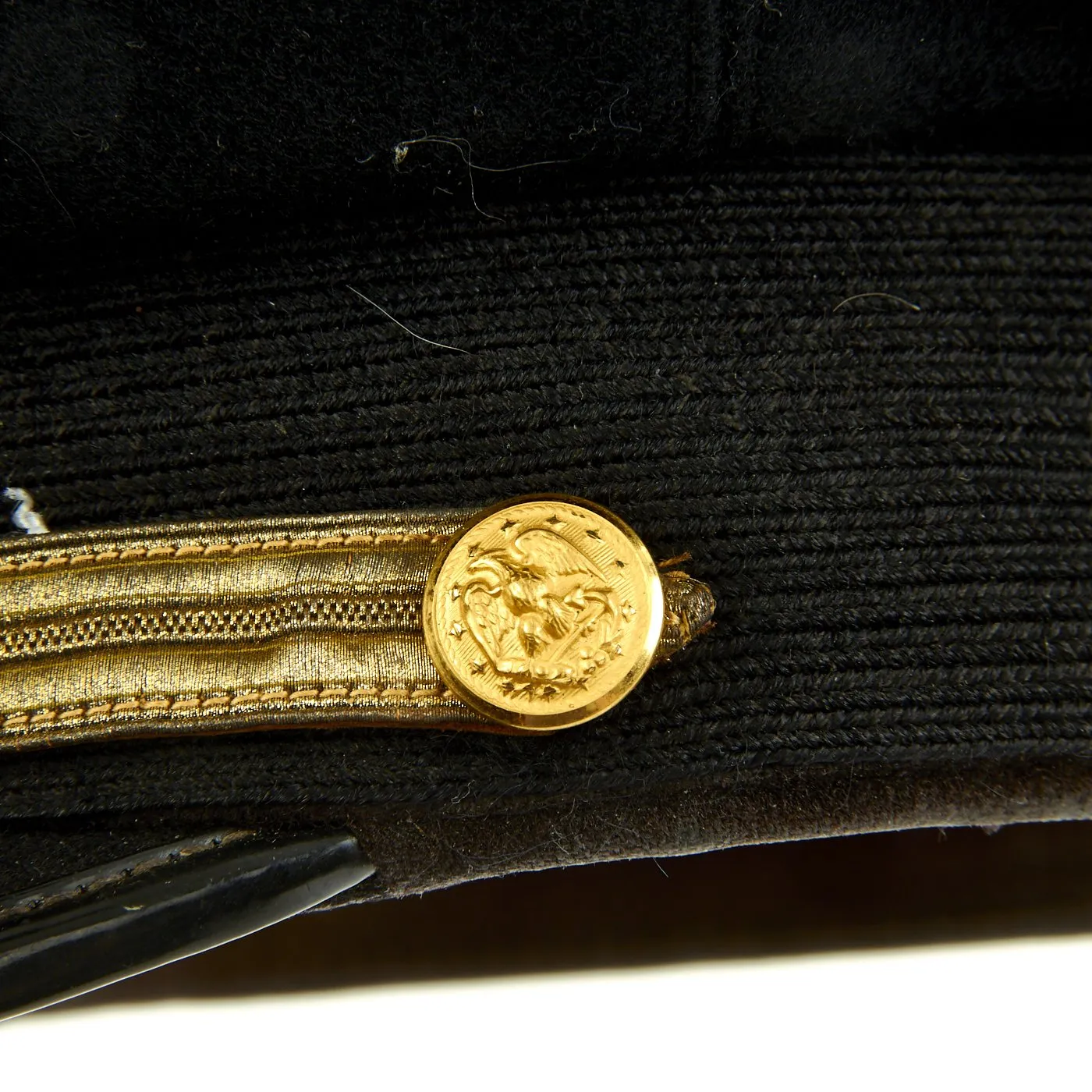 Original U.S. WWII Navy Admiral Peaked Visor Cap by Art Caps New York - Size 7 1/8