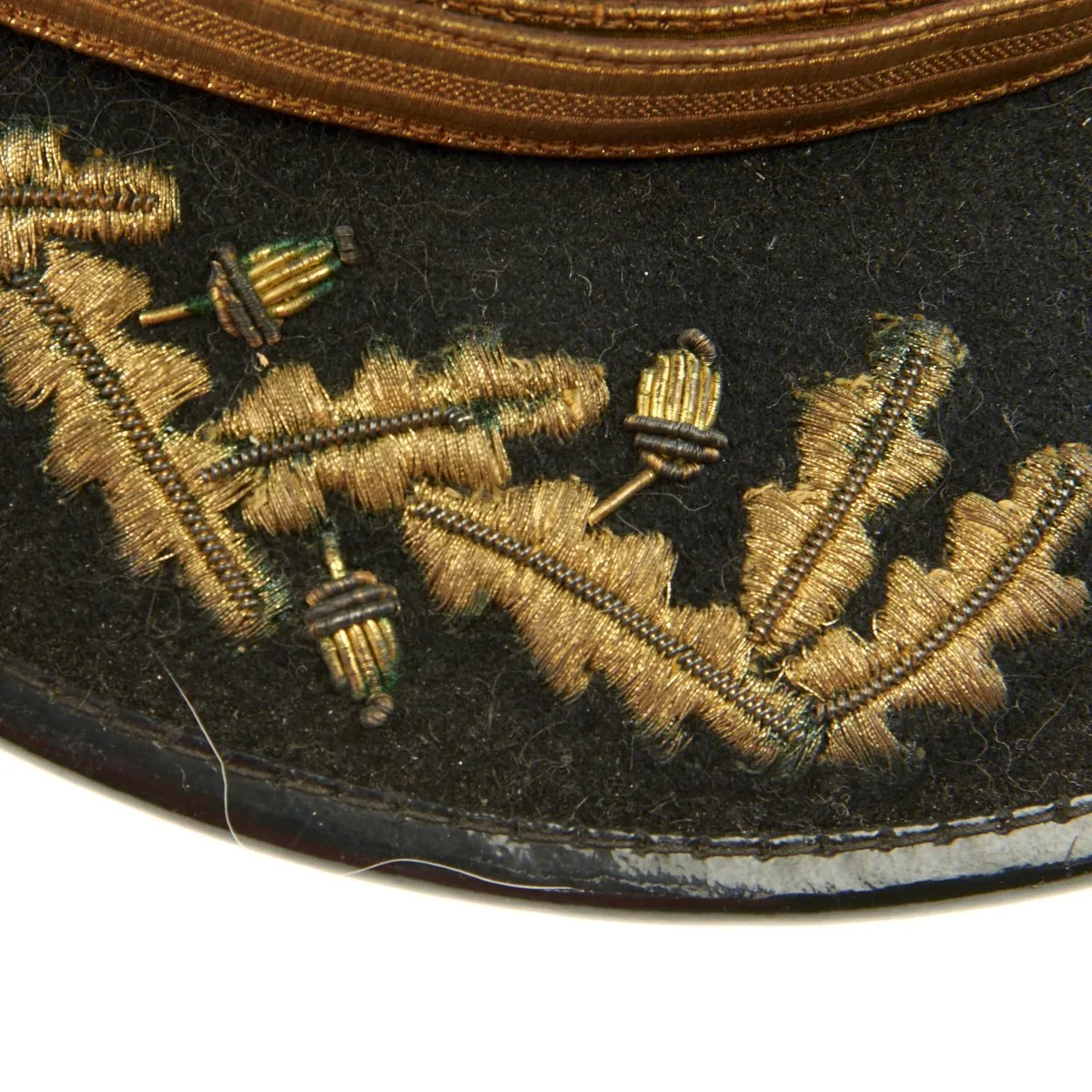 Original U.S. WWII Navy Commander Allen S. Johnson Blue Peaked Visor Cap by Rogers Peett