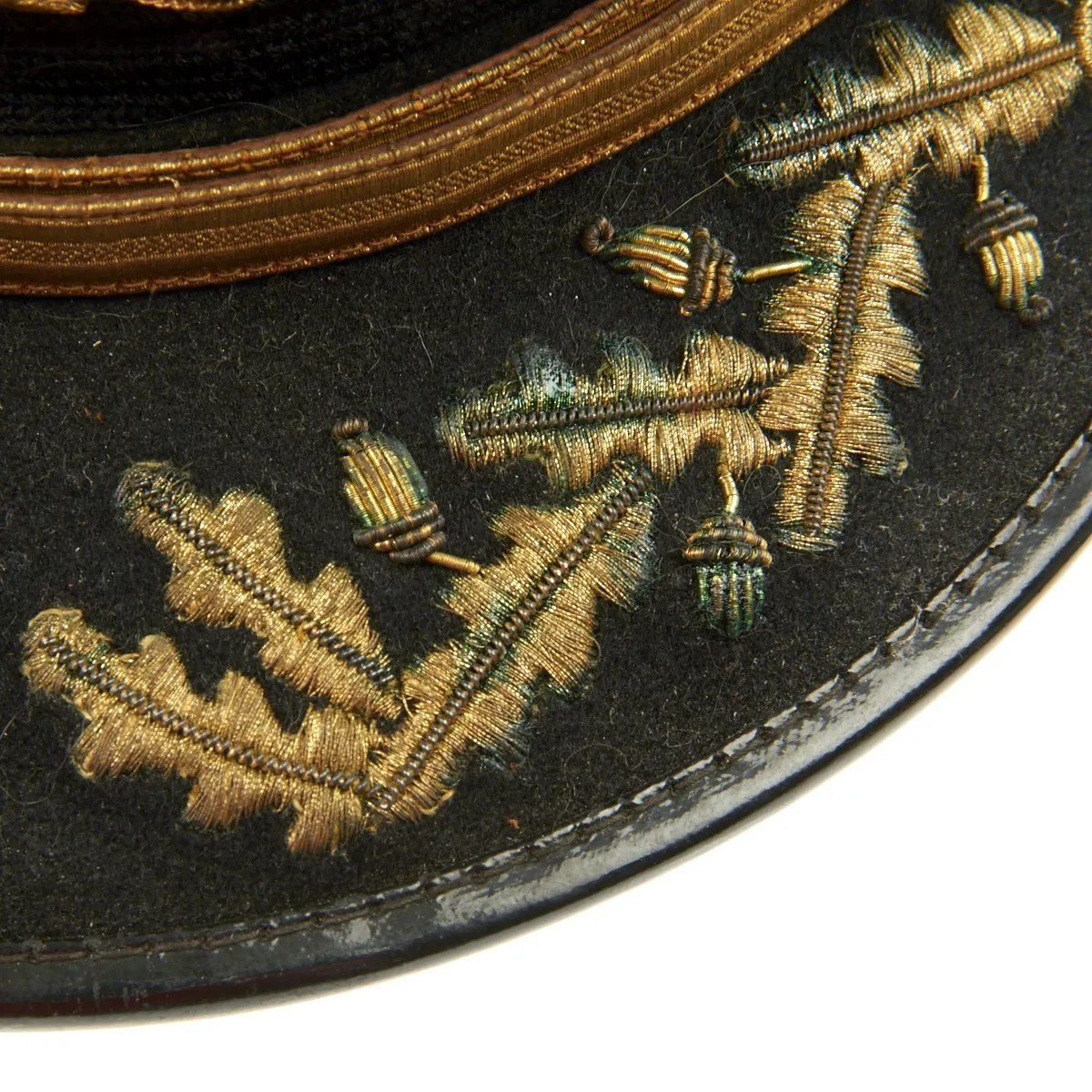 Original U.S. WWII Navy Commander Allen S. Johnson Blue Peaked Visor Cap by Rogers Peett