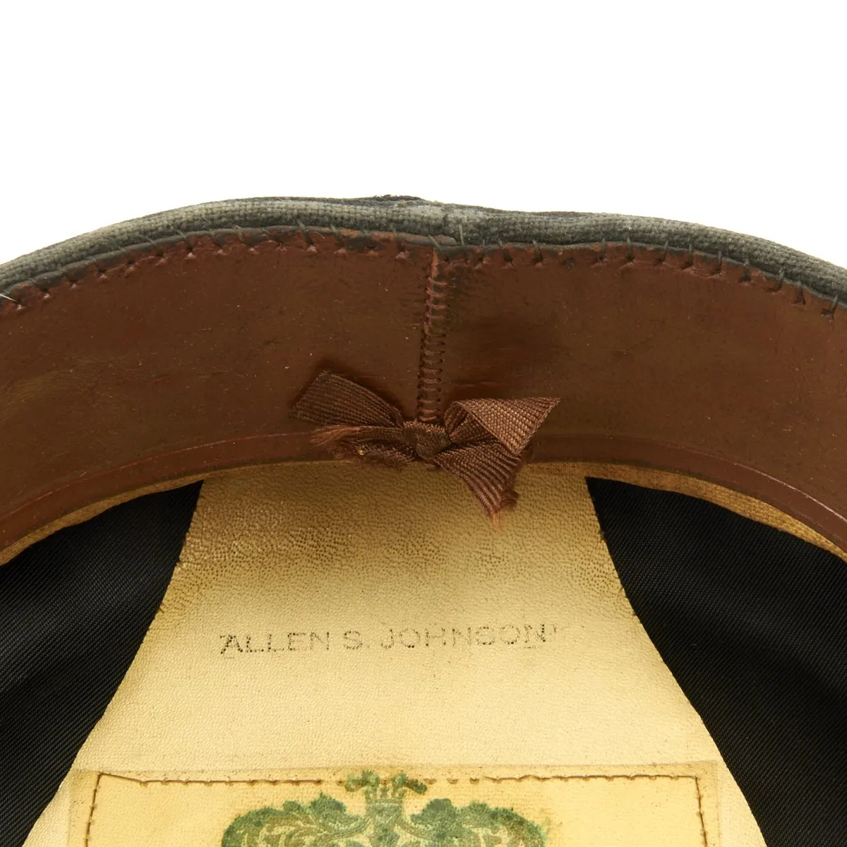 Original U.S. WWII Navy Commander Allen S. Johnson Blue Peaked Visor Cap by Rogers Peett
