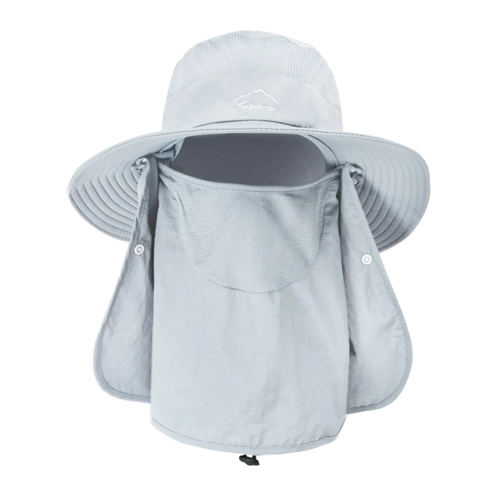 Outdoor Sun Hat UV Protection Wide Brim Neck Flap Face Cover Multifunctional Cap for Hiking Fishing Beach