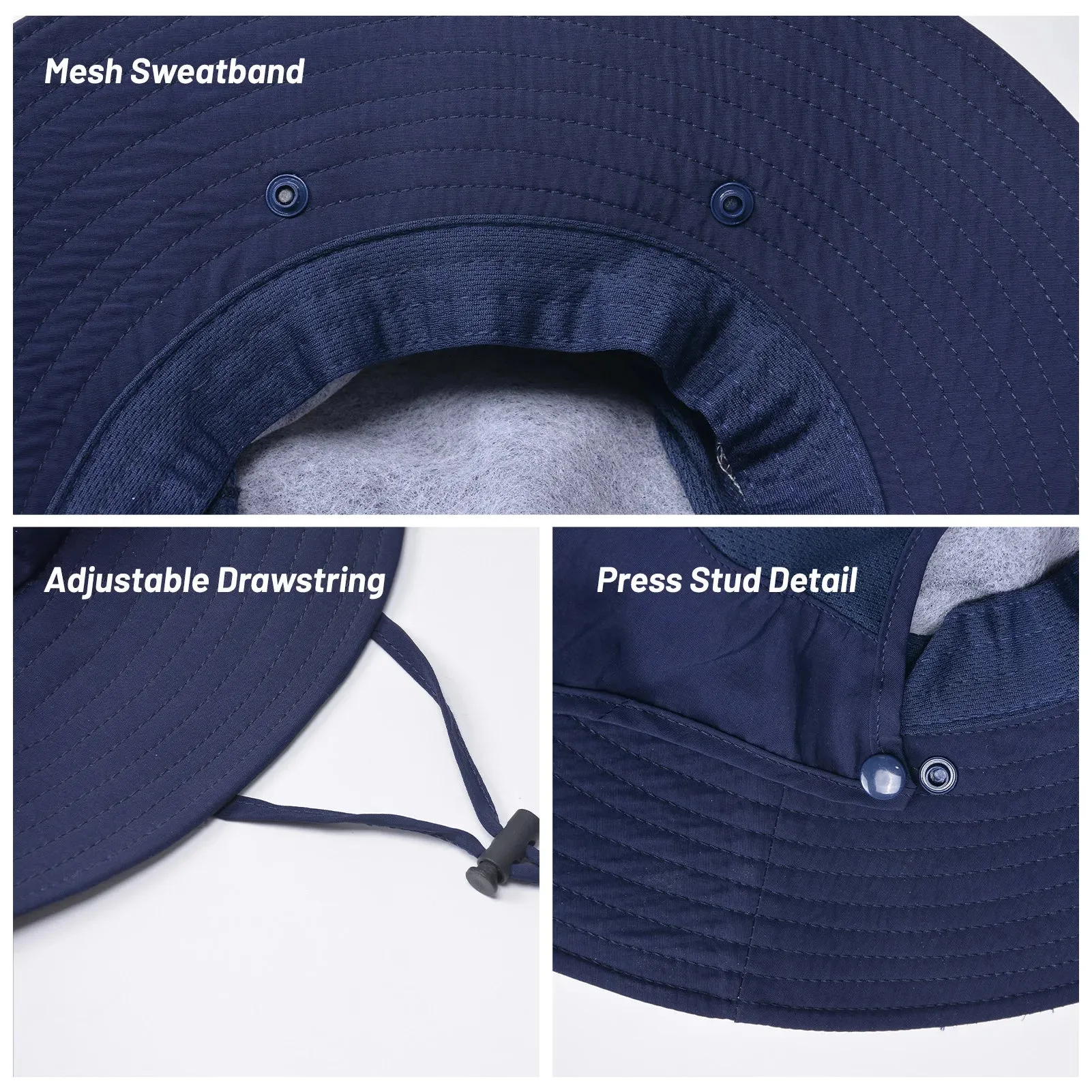 Outdoor Sun Hat UV Protection Wide Brim Neck Flap Face Cover Multifunctional Cap for Hiking Fishing Beach