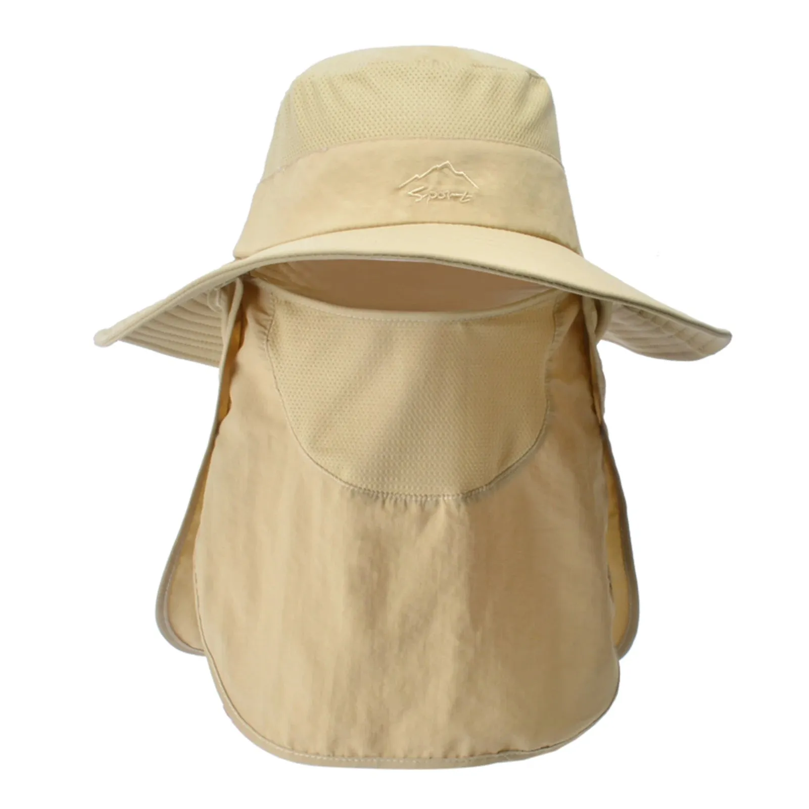 Outdoor Sun Hat UV Protection Wide Brim Neck Flap Face Cover Multifunctional Cap for Hiking Fishing Beach