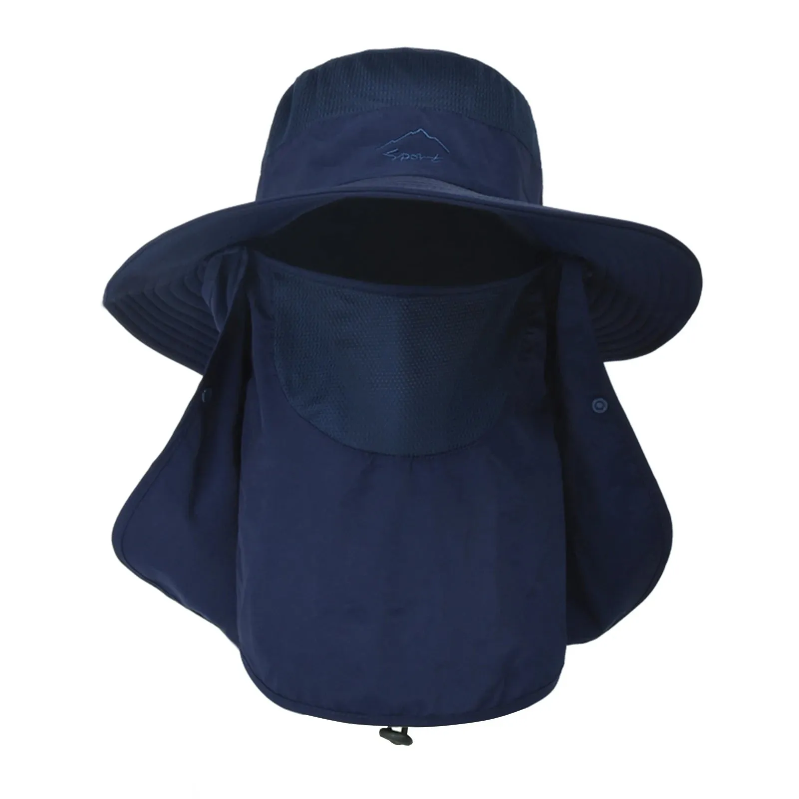 Outdoor Sun Hat UV Protection Wide Brim Neck Flap Face Cover Multifunctional Cap for Hiking Fishing Beach