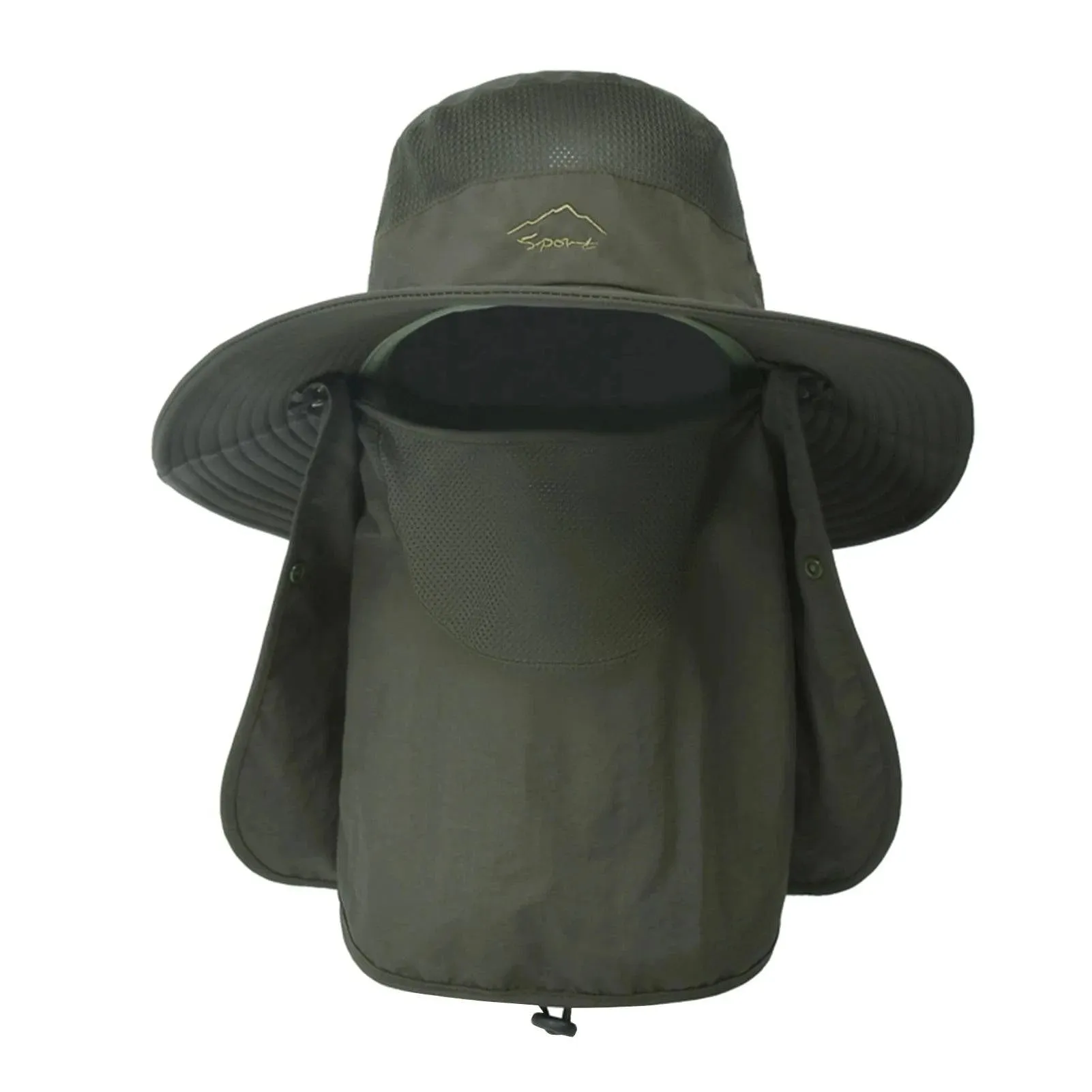 Outdoor Sun Hat UV Protection Wide Brim Neck Flap Face Cover Multifunctional Cap for Hiking Fishing Beach