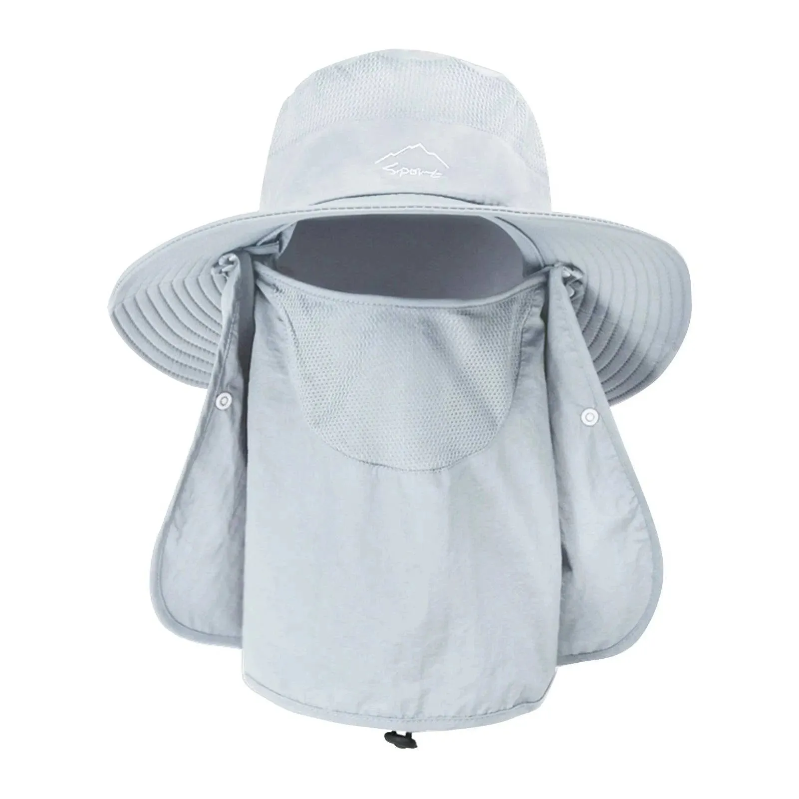 Outdoor Sun Hat UV Protection Wide Brim Neck Flap Face Cover Multifunctional Cap for Hiking Fishing Beach