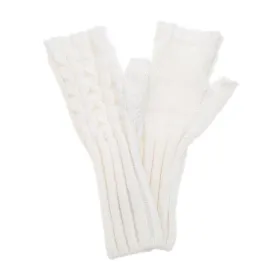 Park Lane Fingerless Gloves Winter White